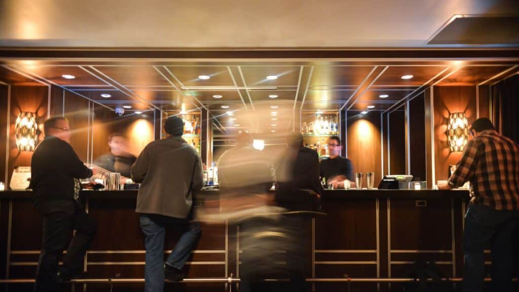 Licensed bar at Sydney NSW hotel.
