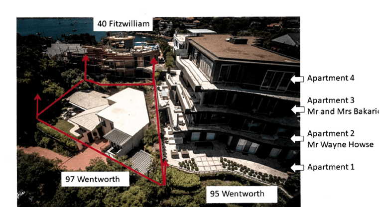 88K airspace trespass, neighbouring house and apartments. 