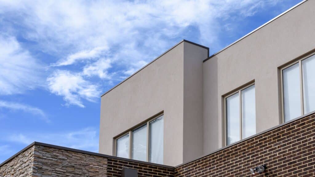 Abstract view of modern Wollongong apartment building.